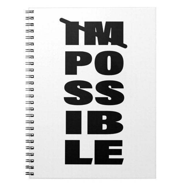 Cuaderno Cita inspiradora de posibilidades ilimitadas (Frente)