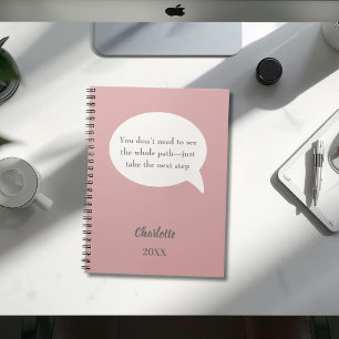 Cuaderno Cita inspiradora de rosa polvoriento marfil