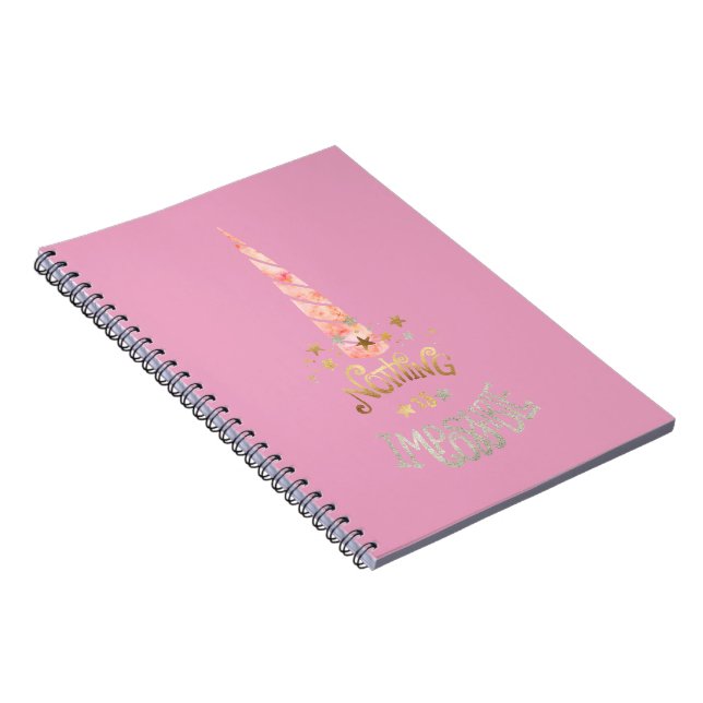 Cuaderno Cita Inspiradora de Unicornio rosa (Lado Derecho)