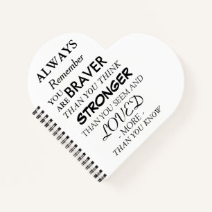 Cuaderno Cita más valiente, más inteligente, más querida