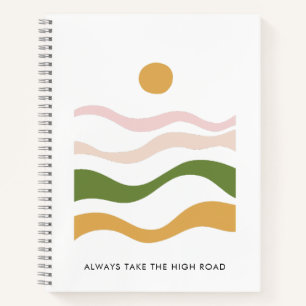 Cuaderno Cita Motivacional Abstracta Toma el Camino Alto
