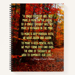 Cuaderno Cita motivacional Autumn Woods New Hampshire