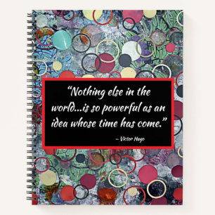 Cuaderno Cita motivacional con arte de círculo multimedia