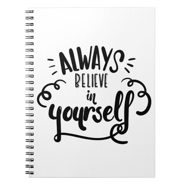 Cuaderno Cita motivacional de confianza, felicidad (Frente)