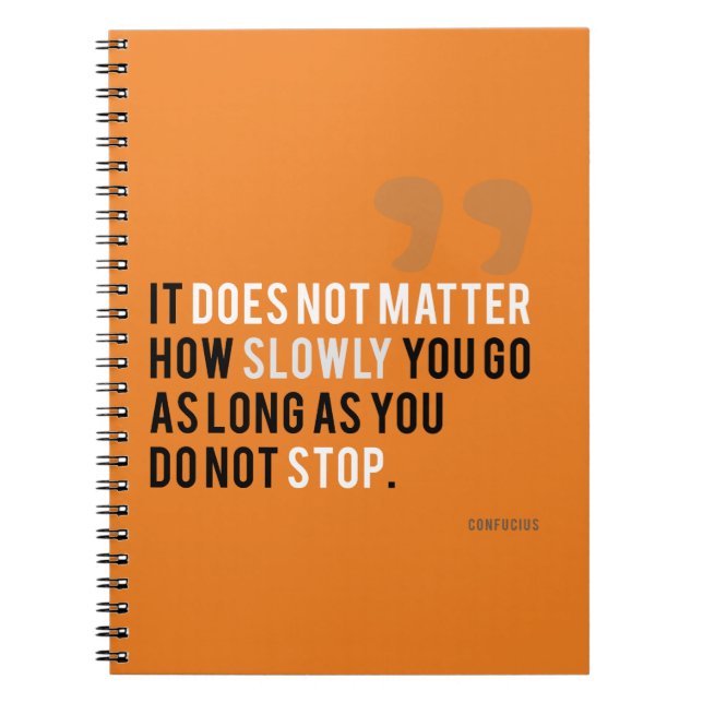 Cuaderno cita motivacional de confucio sueños objetivos mod (Frente)