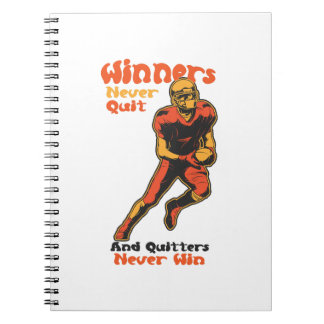 Cuaderno Cita Motivacional de Fútbol: Los Ganadores Nunca A