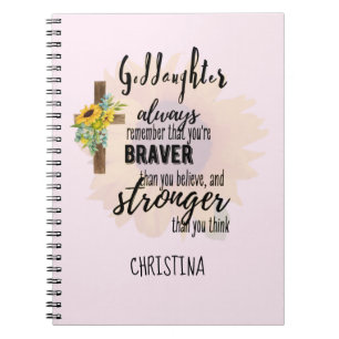 Cuaderno Cita motivacional de GODDAUGHTER para adolescentes