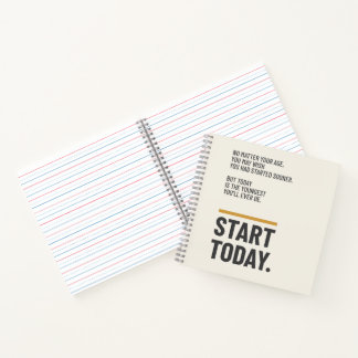 Cuaderno Cita Motivacional Minimalista para Empezar Hoy