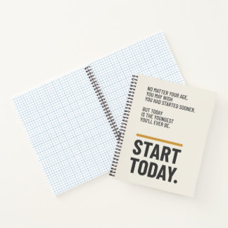 Cuaderno Cita Motivacional Minimalista para Empezar Hoy