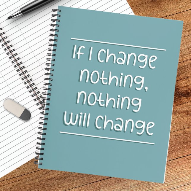 Cuaderno Cita motivacional | Portátil Verde azulado (Subido por el creador)