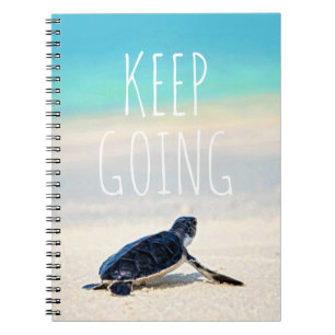 Cuaderno Cita motivacional Sigue En La Playa De La Tortuga