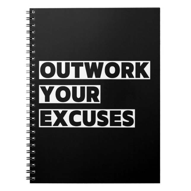 Cuaderno Cita Motivacional Supera tus Excusas (Frente)