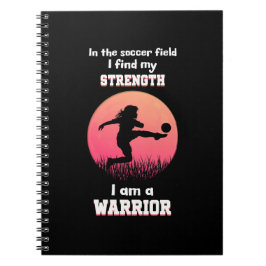 Cuaderno Cita motivadora sobre el fútbol de chica