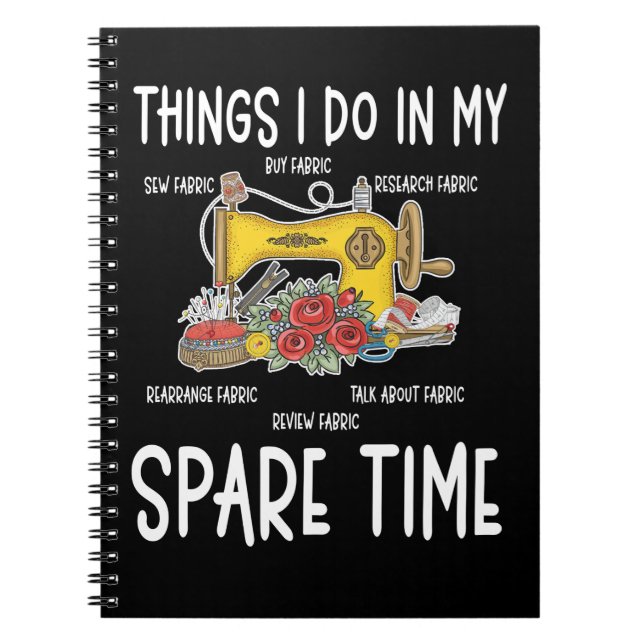 Cuaderno Cita para coser humor divertida (Frente)