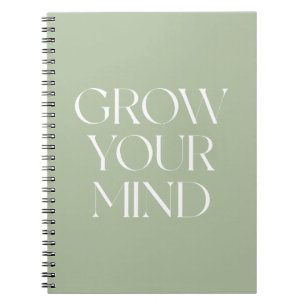 Cuaderno Cita para crecer tu mente (Tono verde sabio)