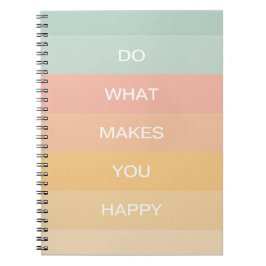 Cuaderno Cita Pastel Positiva Haz lo que te hace feliz