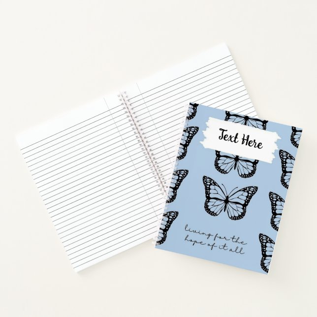 Cuaderno Cita personalizada de mariposa (Interior)