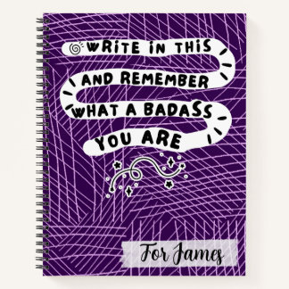 Cuaderno Cita personalizada de persona genial en Doodle abs