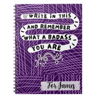 Cuaderno Cita personalizada de persona genial en Doodle abs