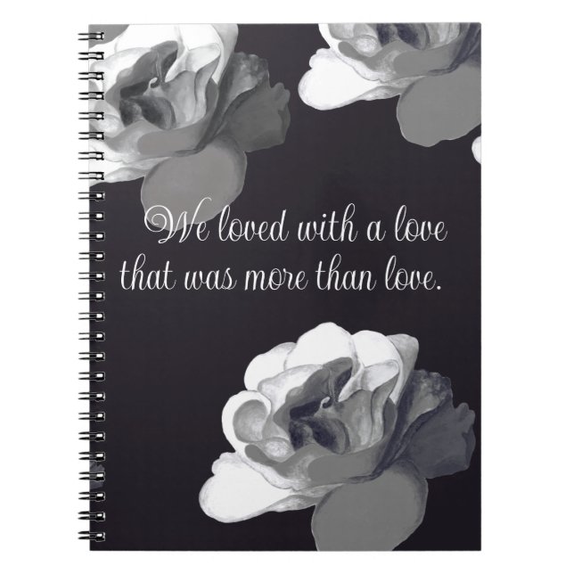 Cuaderno Cita romántica con flor oscura victoriana (Frente)