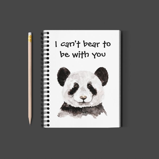 Cuaderno Cita Romántica Moderna Con Panda Blanco Y Negro (Subido por el creador)