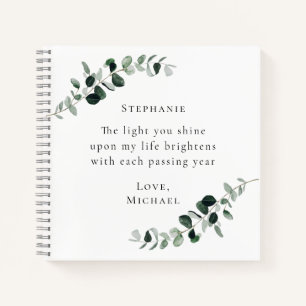 Cuaderno Cita Romántica Personalizada Eucalipto