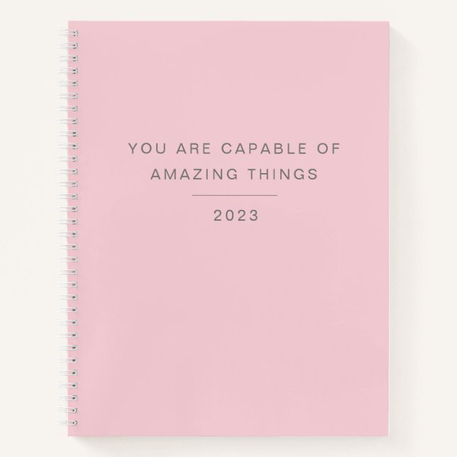 Cuaderno Cita rosa minimalista (Anverso)