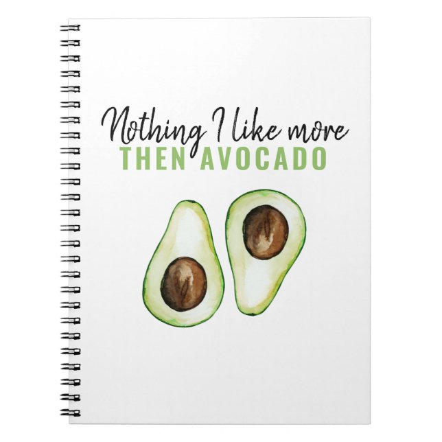 Cuaderno Cita Verde Moderna De Aguacate Para Regalo De Aman (Frente)
