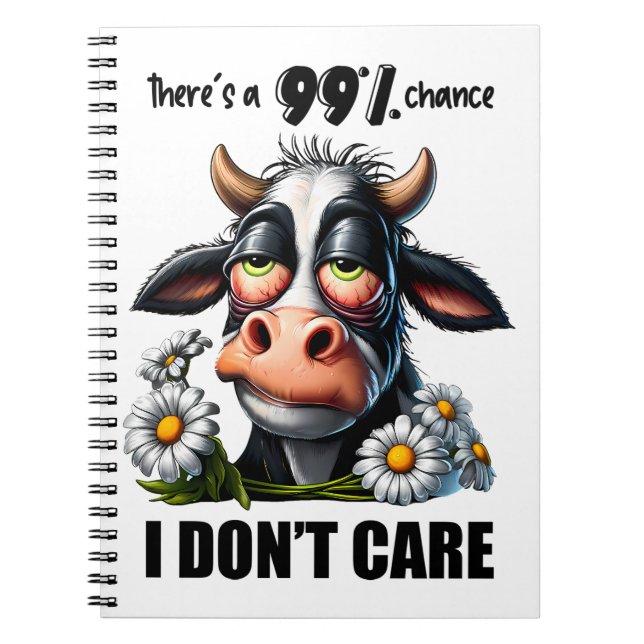 Cuaderno Cita Y Palabras Sarcásticas De Vacas Divertidas (Frente)