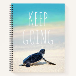 Cuaderno Citando Motivacional Tortuga de Playa Sigue Adelan