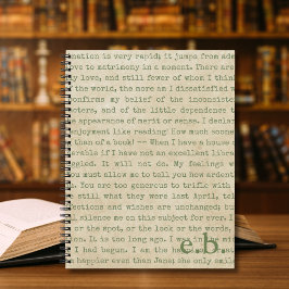 Cuaderno Citas de Orgullo y Prejuicio Personalizadas