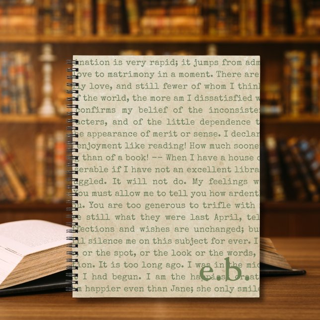 Cuaderno Citas de Orgullo y Prejuicio Personalizadas (Subido por el creador)