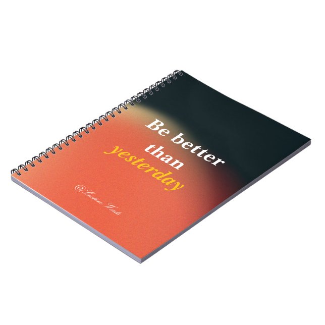 Cuaderno Citas de recordatorio de gradiente granuloso negro (Lado Izquierdo)