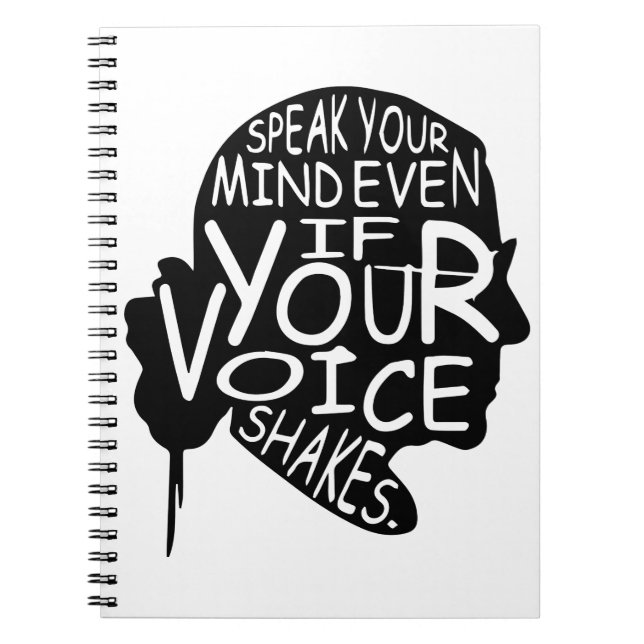 Cuaderno Citas de regalo feminista, célebre RBG (Frente)