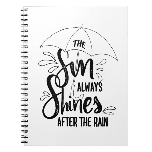 Cuaderno Citas De Sun Rain Citas De Resultados Positivos (Frente)