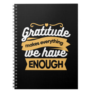 Cuaderno Citas de tipografía de gratitud inspiradora