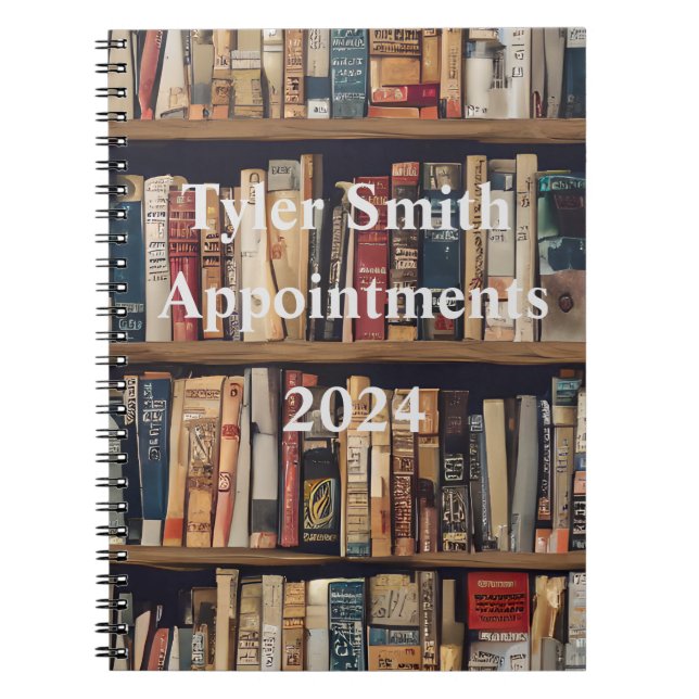 Cuaderno Citas diarias en la estantería (Frente)