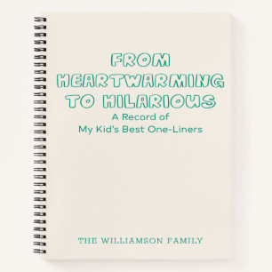 Cuaderno Citas Divertidas Personalizadas para Familias y Ni