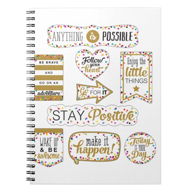 Cuaderno Citas Inspiradoras de colores (Frente)