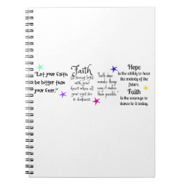 Cuaderno Citas inspiradoras sobre fe y esperanza