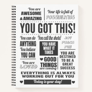 Cuaderno Citas Motivacionales Tú Puedes