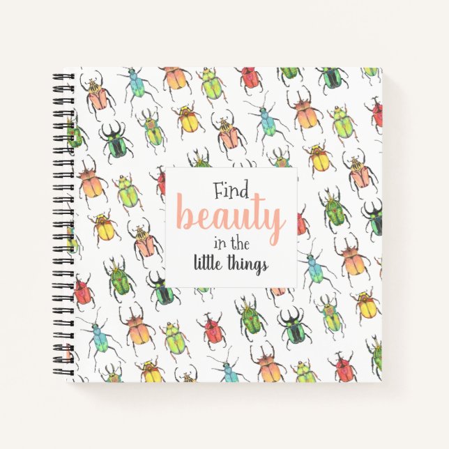 Cuaderno Citas Motivadoras Amor Insectos (Anverso)