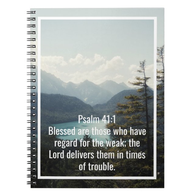 Cuaderno Citas personalizadas de versículos de la Biblia y  (Frente)
