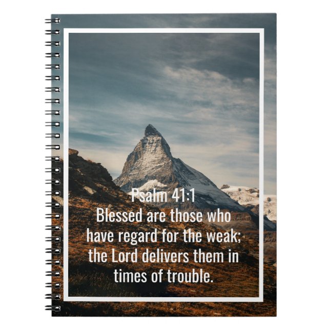Cuaderno Citas personalizadas de versículos de la Biblia y  (Frente)