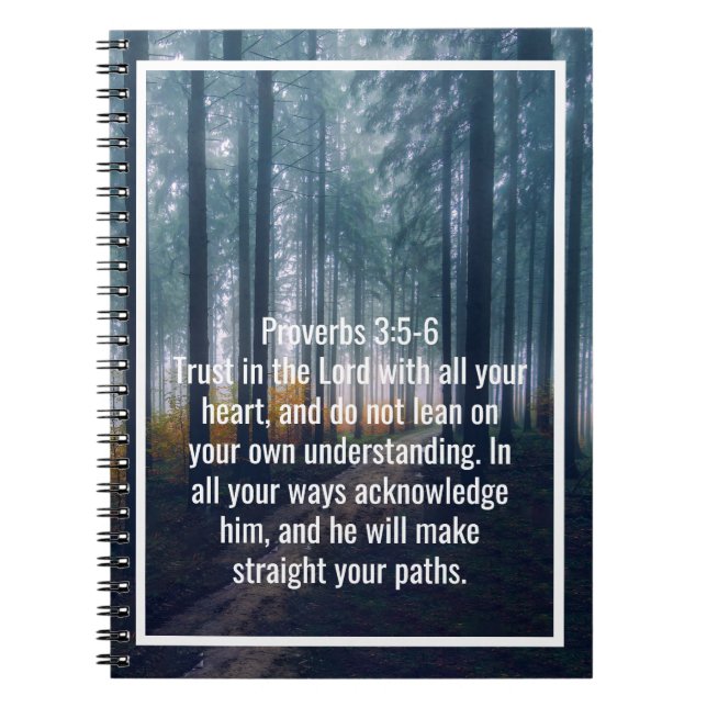 Cuaderno Citas personalizadas de versículos de la Biblia y  (Frente)