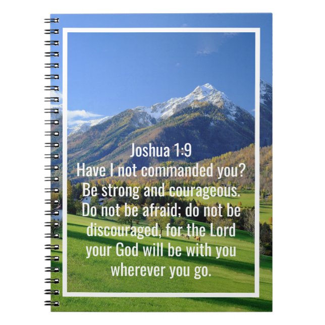 Cuaderno Citas personalizadas de versículos de la Biblia y  (Frente)