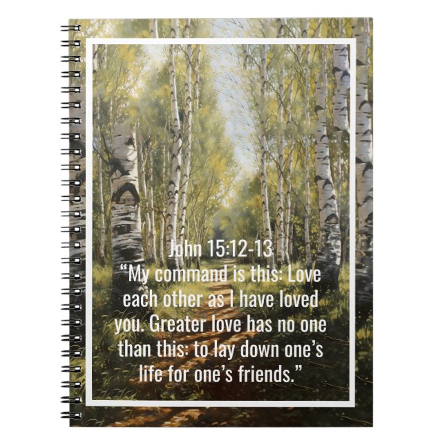 Cuaderno Citas personalizadas de versículos de la biblia y  (Frente)