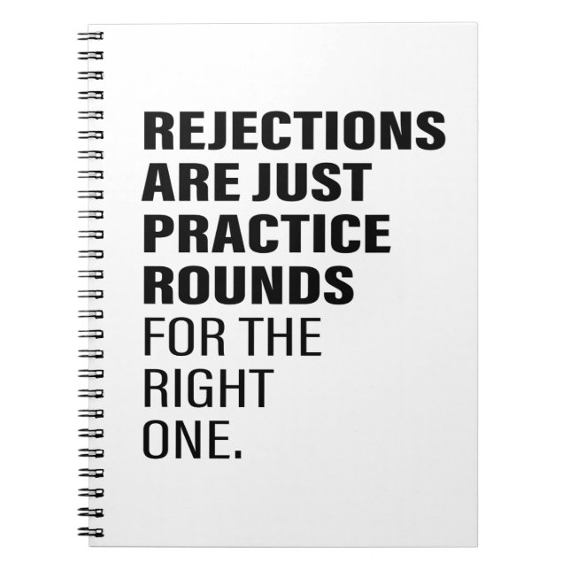 Cuaderno Citas rechazadas animando el texto de palabras art (Frente)