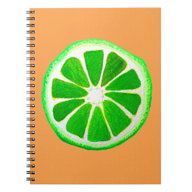 Cuaderno Cítricos de arte pop lima fruta acuática original (Frente)