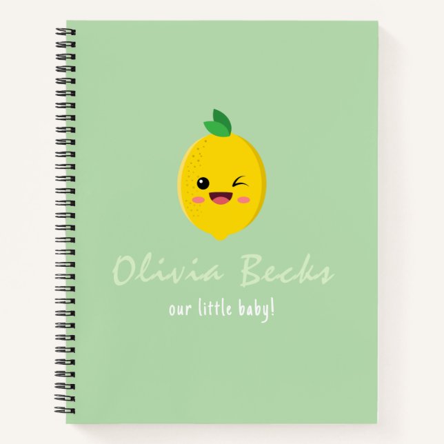 Cuaderno Citrus Lemon Baby Shower (Anverso)